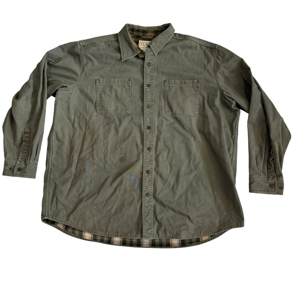 L.L.Bean Men’s 2XL Lined Canvas Shirt Jacket